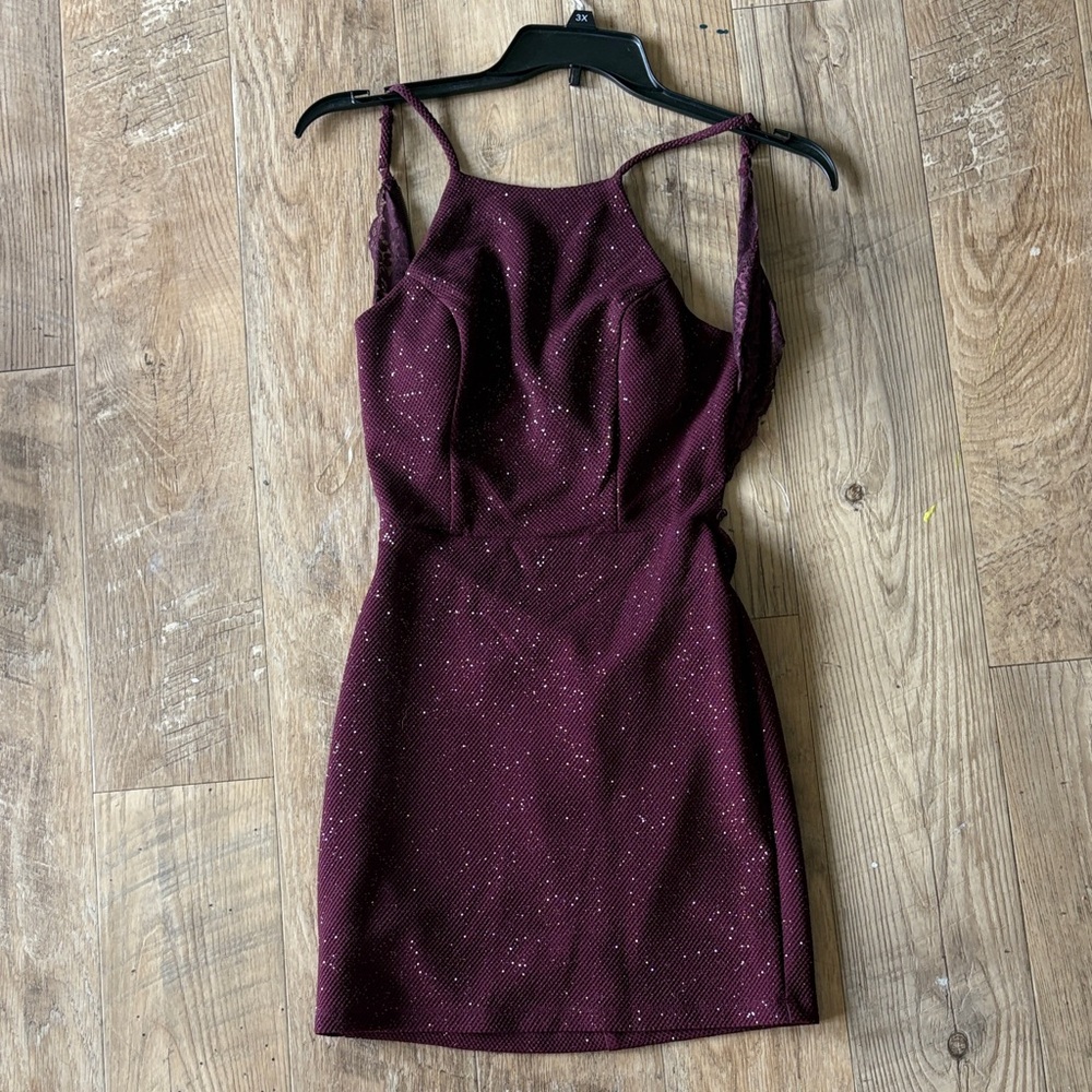 Elegant Burgundy Dress